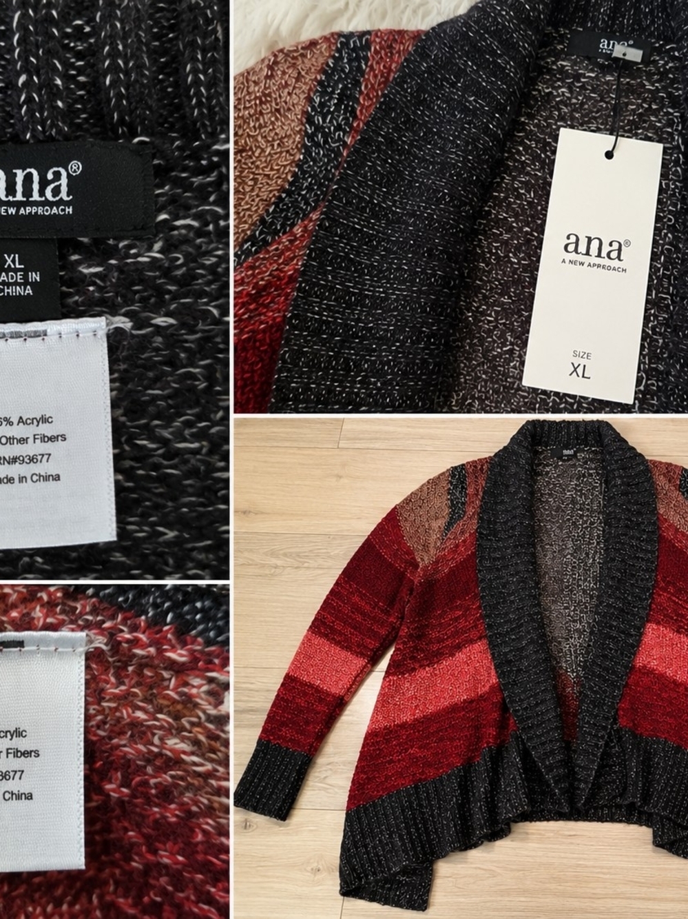 ANA A New Approach Women's Open Front Cardigan Sweater – XL - Picture 2 of 4